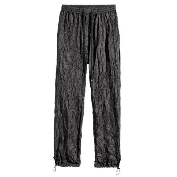 H&M STUDIO COLLECTION Crinkled Nylon Track Pants - Picture 1 of 7